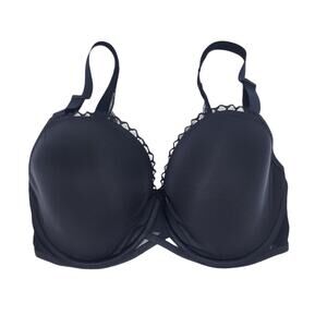 Paramour by Felina Peridot Contour Underwire Full Coverage Black Bra Size 34G